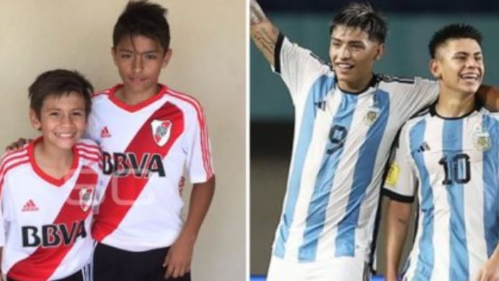 Agustin Ruberto y el Diablito Claudio Echeverri, cracks y amigos en River y la Selección Argentina Sub 17.