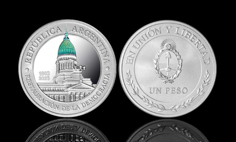 El Banco Central emitió una moneda especial por los 40 años de la democracia