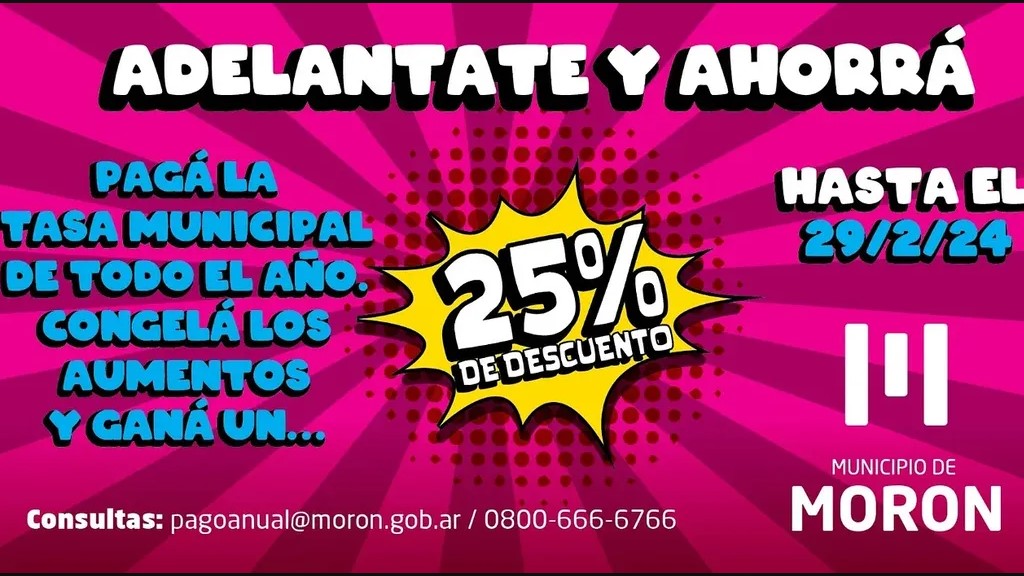 Morón lanzó un descuento en la tasa de alumbrado, barrido y limpieza de 2024: de cuánto es y cómo obtenerlo