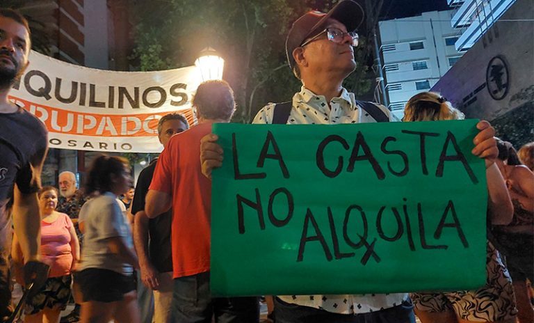 Inquilinos de Rosario manifestaron contra el decretazo de Milei: “Es la legalización de la ley de la selva”