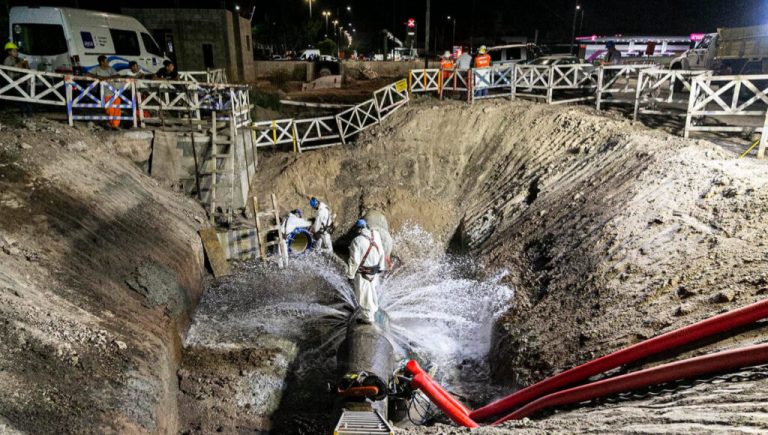 Muestran un nuevo avance en la mega obra del viaducto en la rotonda Los Pinos de Burzaco: por qué son clave estos trabajos