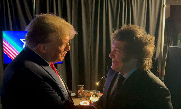 Milei se reunió con Trump en el marco de una conferencia conservadora en Washington