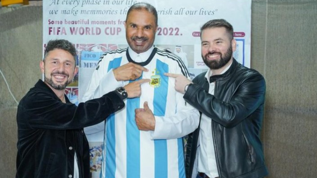 Martín Ron, el entrepreneur qatari Khalid Al BInali y Facundo Chidini, de la Cámara de Comercio Argentino-Qatarí.
