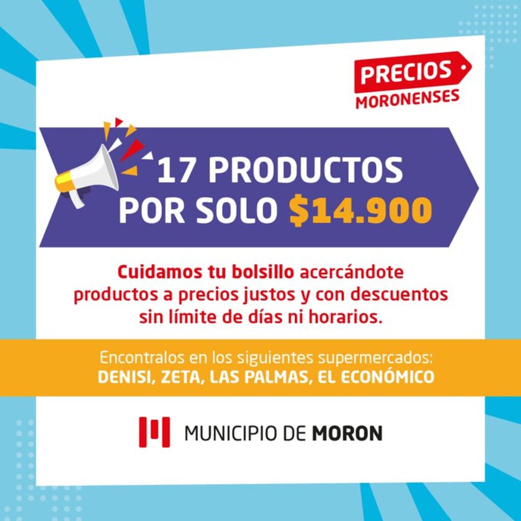 Morón, Precios Moronenses, canasta básica, ofertas