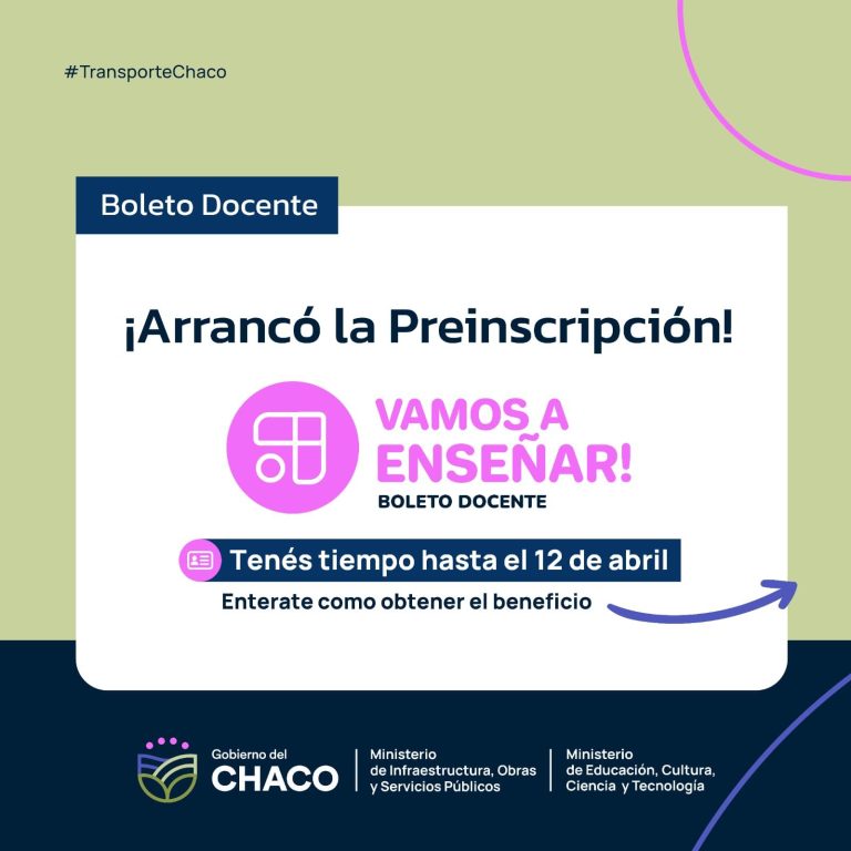 🔴 EDUCACIÓN | El gobierno provincial abrió la preinscripción para acceder al Boleto Docente