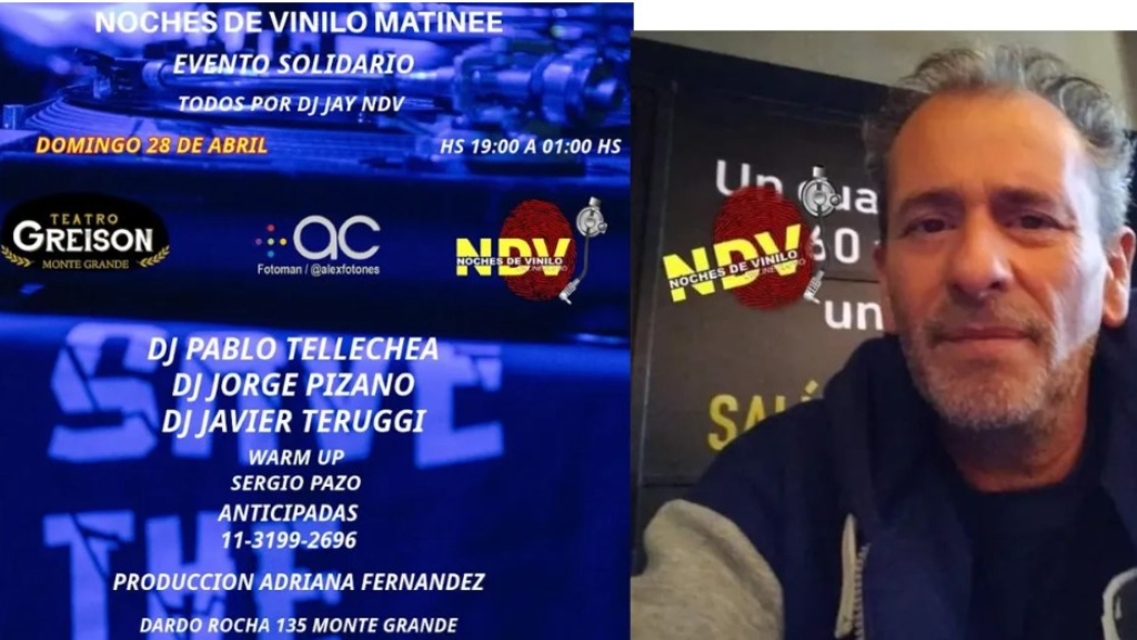Jaime Niederer y el anuncio de su evento solidario para este domingo 28 de abril en el Teatro Greison de Monte Grande.