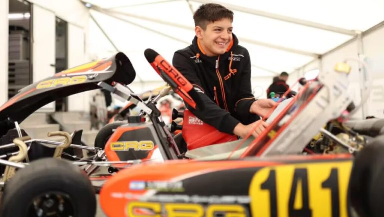 Santino Panetta, el pibe de Campana es un as del karting, vive solo en Italia, trabaja en un taller y sueña con llegar a la Fórmula 1