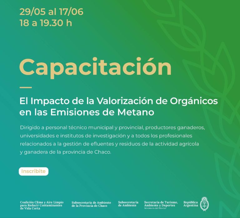 🔴 CHACO | El gobierno provincial invita a una capacitación sobre gestión de residuos generados en procesos de actividades agrícolas y ganaderas