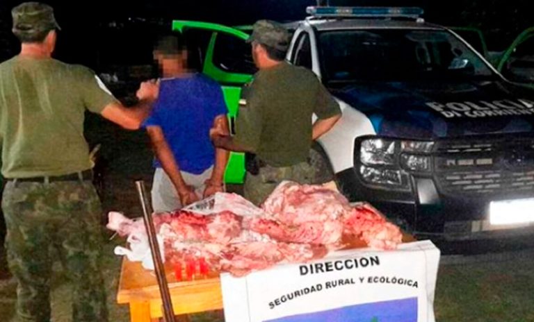 Detienen a tres cazadores furtivos con carne de carpincho y yacaré