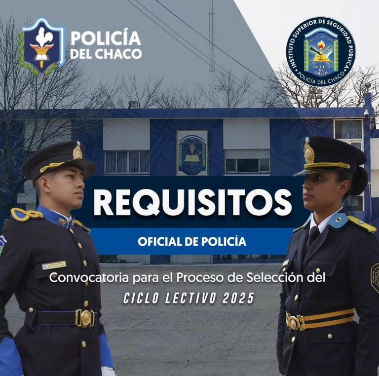 🔴 PROVINCIALES | Requisitos para formar parte de la Policía del Chaco