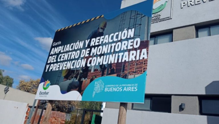 Escobar: así avanzan las reformas en el Paseo Mendoza de Maschwitz y la ampliación del Centro de Monitoreo en Garín
