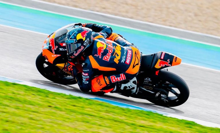 El juvenil Perrone tuvo un accidentado estreno en el Moto 3
