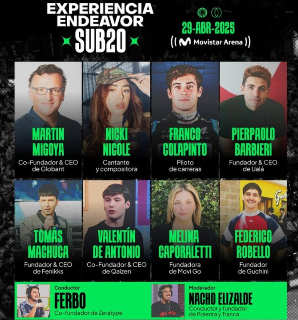 El joven piloto argentino Franco Colapinto será una de las figuras destacadas de la tercera edición de Experiencia Endeavor Sub20, un evento dedicado a adolescentes en su último año de secundaria.