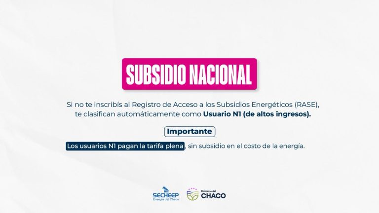 🔴 PROVINCIALES | Secheep insiste en la inscripción al Subsidio Nacional para optimizar el costo de la energía y fortalecer el uso eficiente desde el hogar
