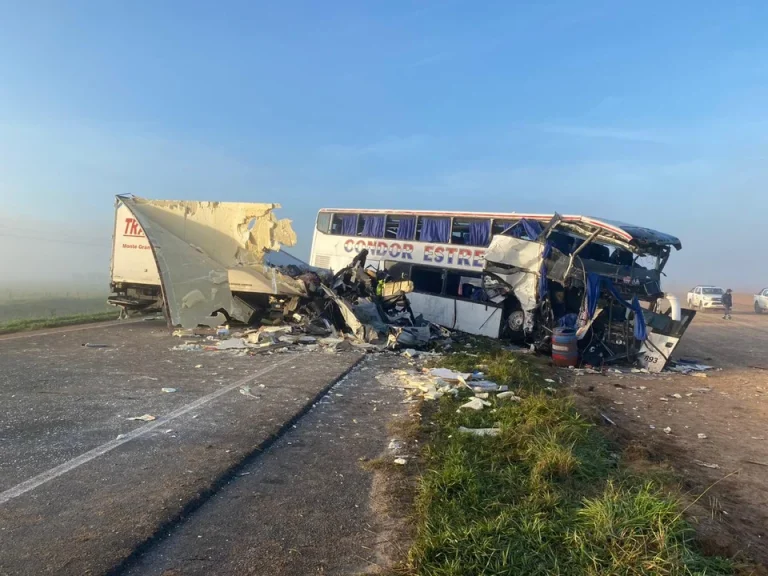 🔴 NACIONALES | Choque frontal entre un micro y un camión en Ruta 3: hay al menos cuatro muertos