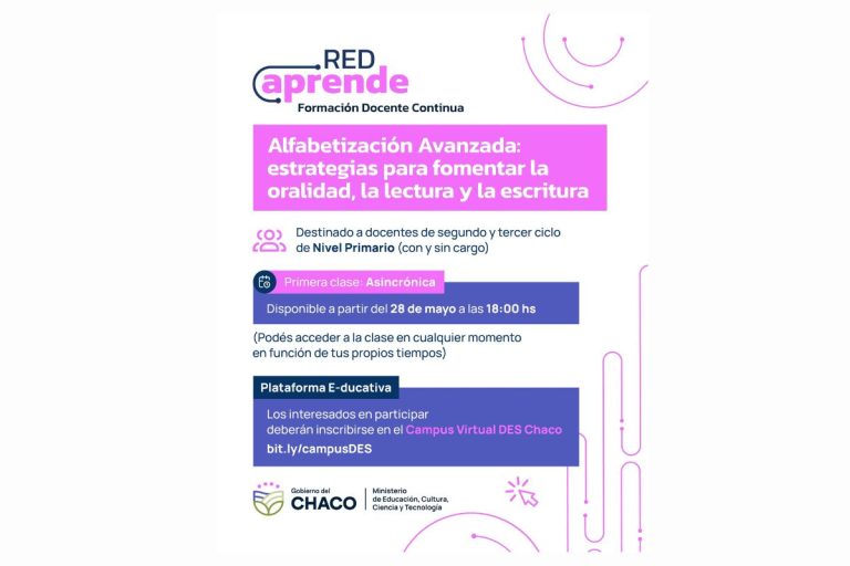 🔴 PROVINCIALES | Programa de Formación Docente Red Aprende: inicia curso de alfabetización avanzada para docentes primarios