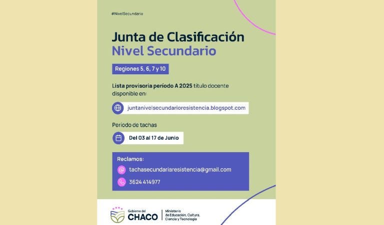 🔴 PROVINCIALES | Nivel Secundario: está disponible la lista provisoria, periodo a título docente
