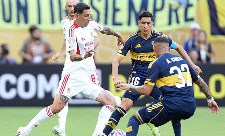 En un partido con presencia canalla y gol de Di María incluido, Boca empató 2 a 2 con Benfica en el Mundial de Clubes