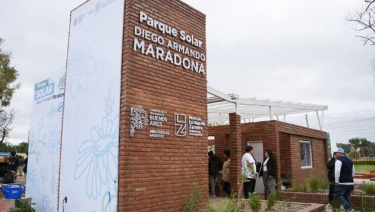 Inauguraron en Villa Fiorito el parque solar Diego Maradona: cómo funciona este polo energético y educativo