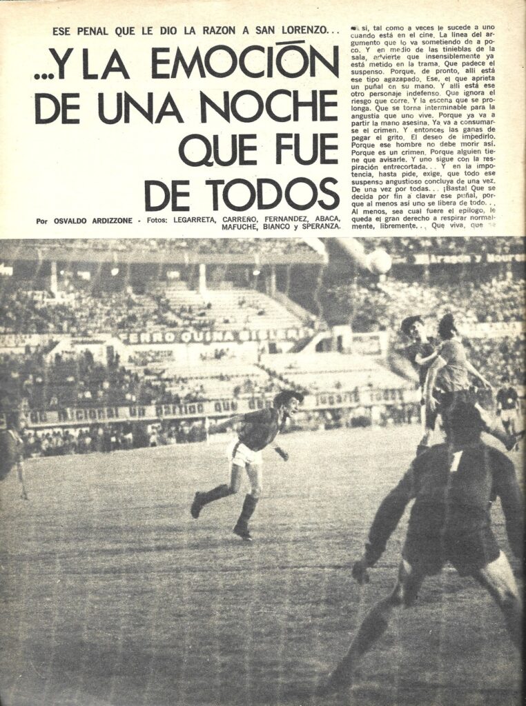 San Lorenzo, Independiente, penales, Nacional 1971
