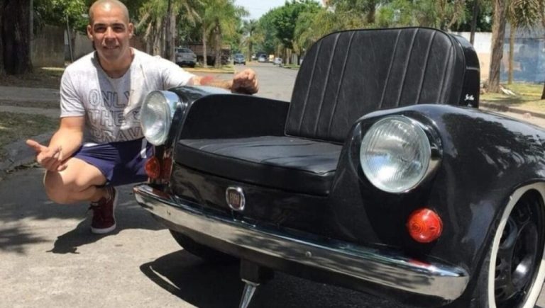 “Ya estoy haciendo uno para Messi”: el artista de San Fernando que convierte Fititos en sillones