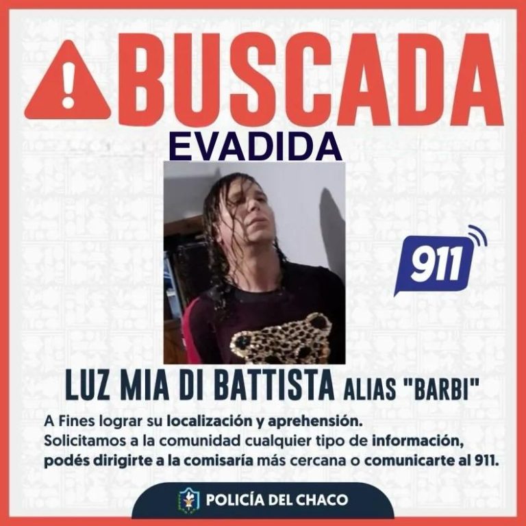 🔴 POLICIALES | Emiten alerta por la fuga de Luz Mía Di Battista, conocida como “Barbi”