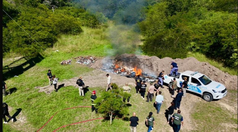🔴 COLONIA BENITEZ | El gobierno provincial destruyó más de 3 toneladas de marihuana y 80 kilos de cocaína