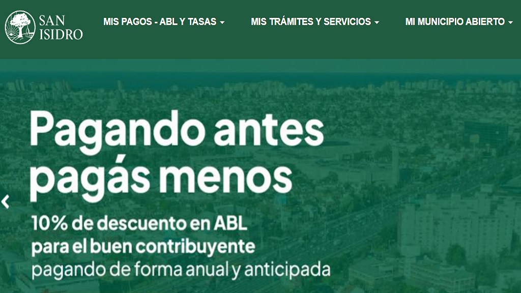 San Isidro, impuestos, ABL, descuentos