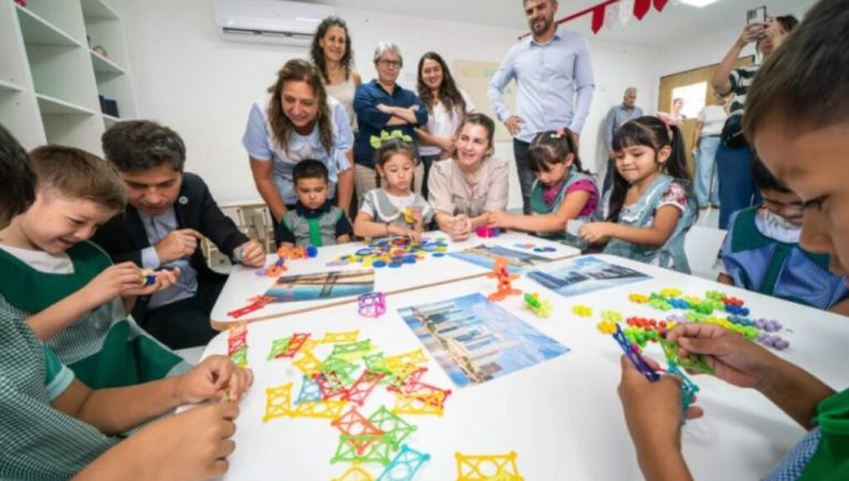 Moreno: Mariel Fernández y Kicillof inauguraron un jardín de infantes, con dardos a las políticas de Javier Milei