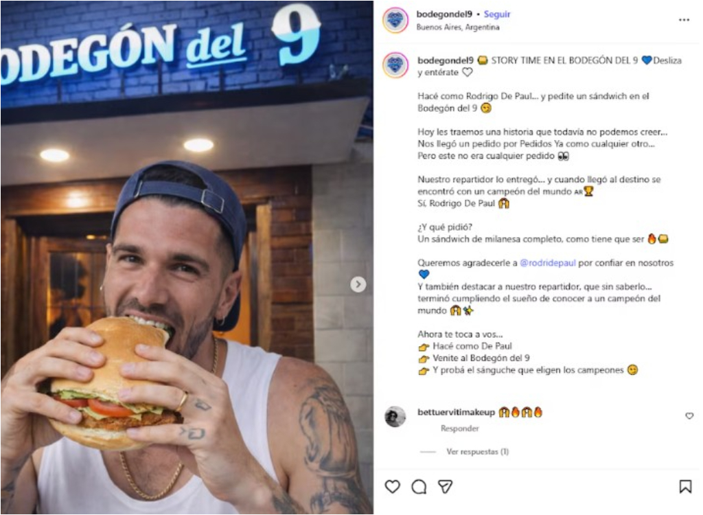 Walter Ortíz y Rodrigo De Paul protagonizaron un encuentro que marcó para siempre al repartidor depedidos de Boulogne.