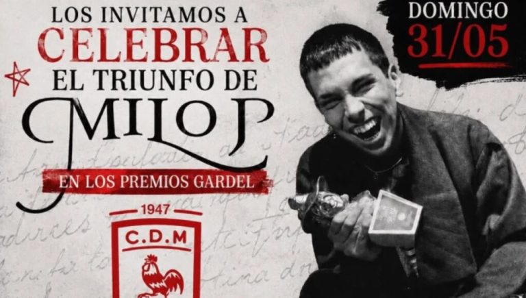 Fans de Milo J harán una juntada en pleno centro de Morón por su gloriosa noche en los Premios Carlos Gardel