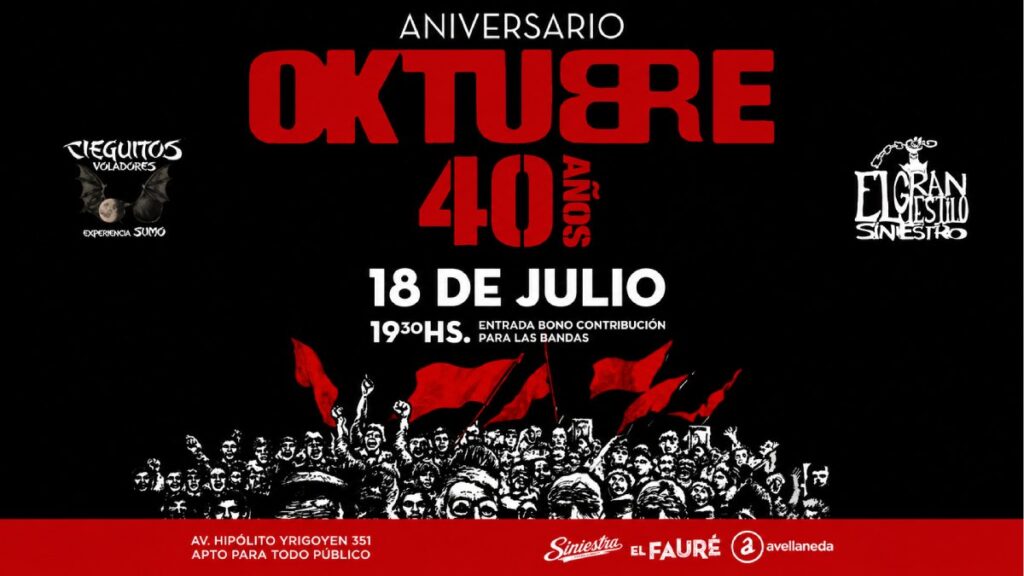 40 años de Octubre: Avellaneda homenajea al disco más emblemático de los Redondos