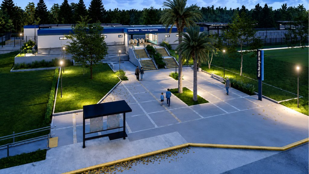 Así era el render que mostraba cómo iba a quedar la estación de trenes Nordelta.