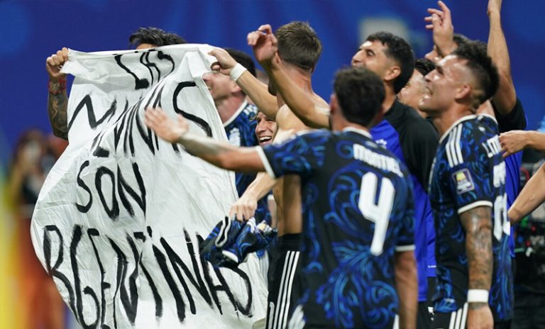 Ex combatientes agradecieron «el coraje» de los jugadores por su reivindicación de la causa Malvinas