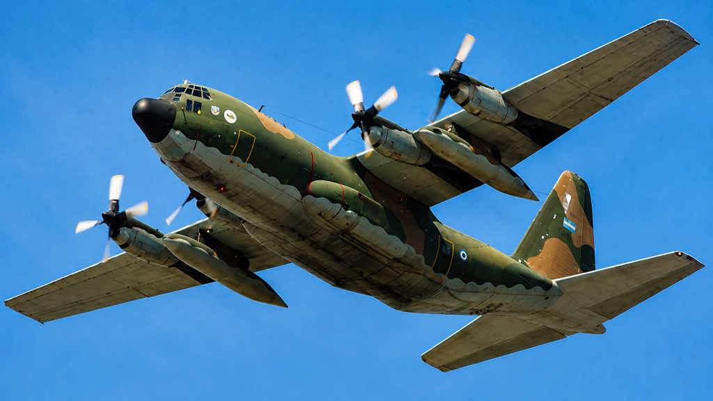 El Hércules C-130 un avión histórico argentino.