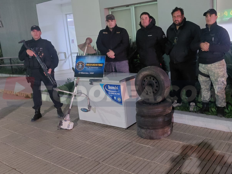 🔴 POLICIALES | Escondieron un freezer, una motoguadaña y cuatro ruedas entre la maleza: eran elementos robados